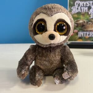 TY Beanie Boo Dangler Sloth Plush 9” EUC Brown Stuffed Animal Soft Toy Collector